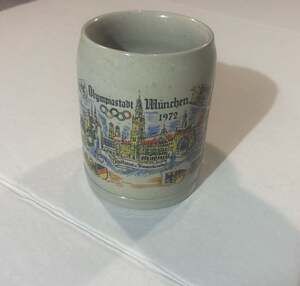 Vintage 1972 Munich Olympics Reinhold Merkelbach Ceramic Beer Stein 0.5L